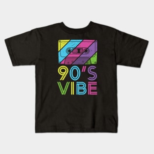 Retro 90s Vibe Old School Colorful // Vintage Audio Cassette Tape Kids T-Shirt
